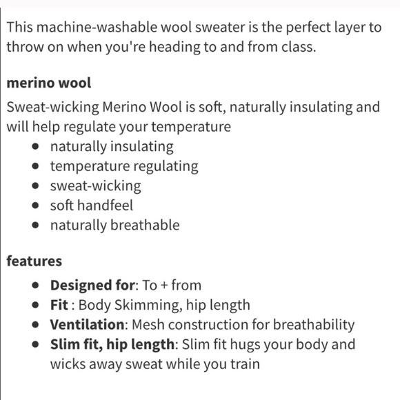 lululemon simply wool sweater - Picture 3 of 9